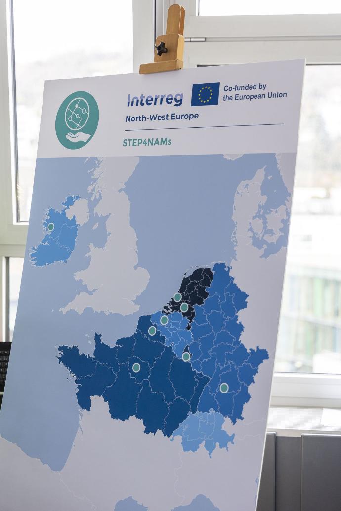 STEP4NAMs: 10 project partners from 6 countries: Germany, the Netherlands, Belgium, France, Ireland and Luxembourg / Copyright: Leif Piechowski/ BioRegio STERN Management GmbH